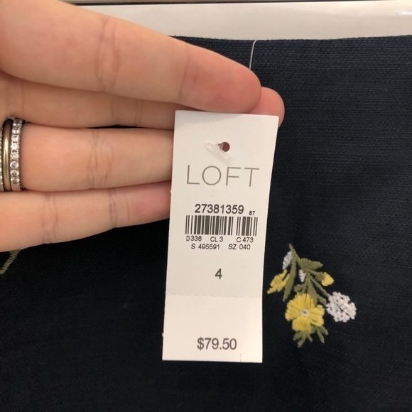 LOFT Embroidered Shift Skirt - Picture 6 of 8